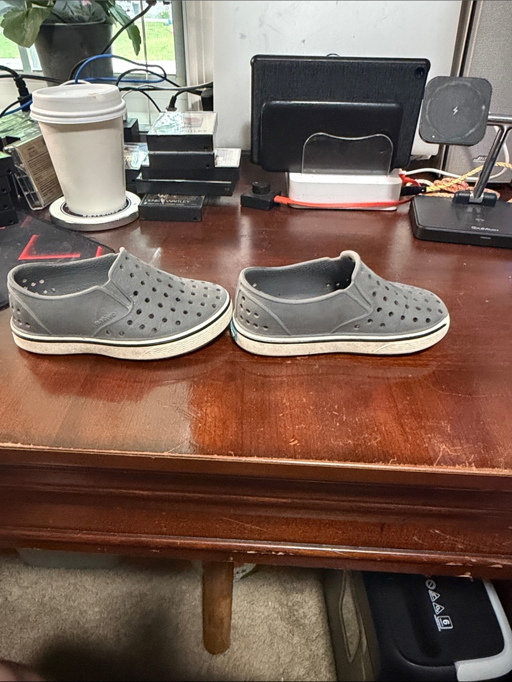 Native Kids Grey Slip-On Water Shoes